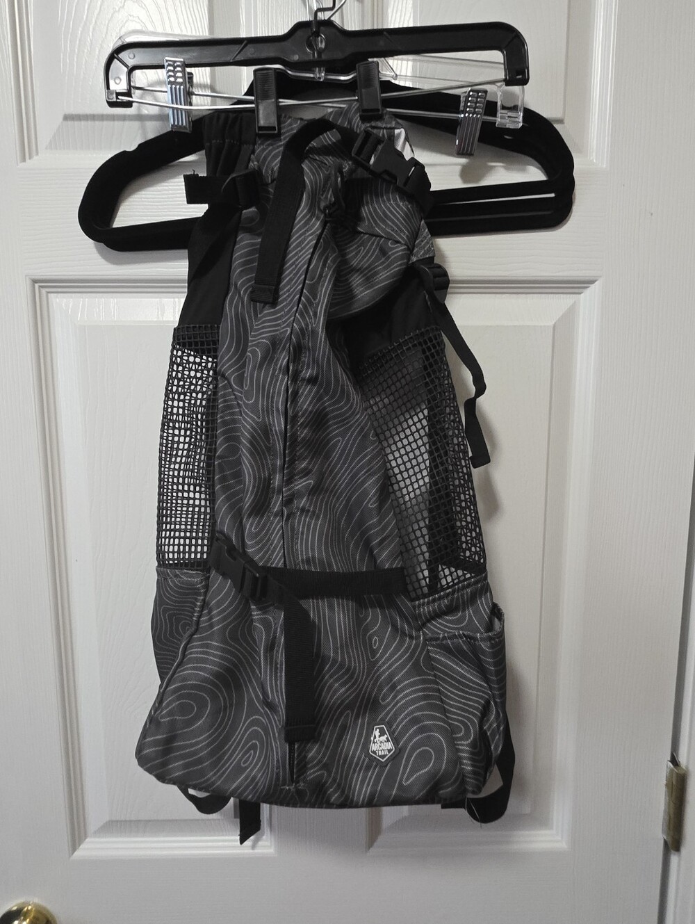 Arcadia Trail Gray Patterned Doggie Backpack